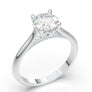 White Gold Solitaire Bead Ring
