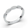 White Gold Vintage Marquise Stackable Band