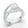 White Gold Twisted Weave Diamond Ring