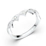 White Gold Vintage Pointed Crown Wedding Band
