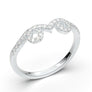 White Gold Twisted Swirl Wedding Band