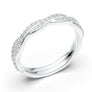 White Gold Infinity Thin Twist Diamond Band