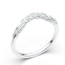 White Gold Curved Floral Filigree Wedding Band