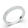 White Gold Vintage Leaf Filigree Band