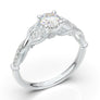White Gold Floral Infinity Twist Ring