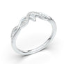 White Gold Infinity Twist Pointed Band