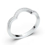 White Gold Twisted U Shape Wedding Band