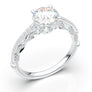 White Gold Vintage Basket Ring