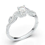 White Gold Floral Filigree Petal Ring