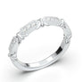 White Gold Vintage Filigree Bar Band
