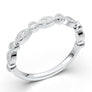 White Gold Vintage Stackable Bezel Band