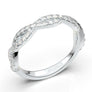 White Gold Infinity U-Cut Diamond Band