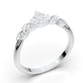 White Gold Vintage Curved Crown Band