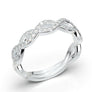 White Gold Infinity Shared Prong Full Diamond Band