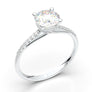 White Gold Dainty Vintage Milgrain Ring