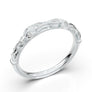 White Gold Floral Vine Wedding Band