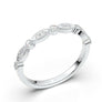 White Gold Vintage Stackable Prong Band