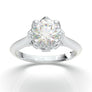 White Gold Knife Edge Crown Solitaire Ring