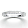 White Gold Vintage Leaf Filigree Band