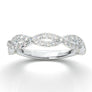 White Gold Infinity U-Cut Diamond Band