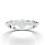 White Gold Vintage Curved Crown Band