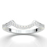 White Gold Twisted U Shape Wedding Band