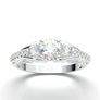 White Gold Vintage Royal Three Stone Ring