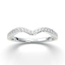 White Gold Curved Delicate Wedding Band