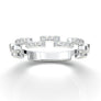 White Gold Twisted Link Band