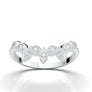 White Gold Vintage Curved Marquise Bezel Band