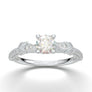 White Gold Floral Pave Ring