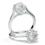White Gold Knife Edge Crown Solitaire Ring