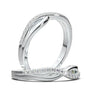 White Gold Twist Half Diamond Wedding Band