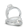 White Gold Twisted Weave Diamond Ring