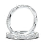 White Gold Infinity Thin Twist Diamond Band