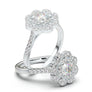 Yellow Gold Double Halo Flower Ring