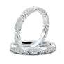 White Gold Vintage Filigree Bar Band