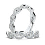 White Gold Infinity Shared Prong Full Diamond Band