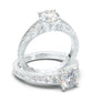 White Gold Vintage Filigree Milgrain Ring