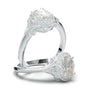 White Gold Vintage Filigree Oval Halo Ring
