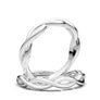 White Gold Infinity Plain Solitaire Band