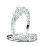 White Gold Vintage Royal Three Stone Ring