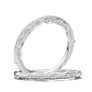 White Gold Vintage Floral Milgrain Band