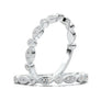 White Gold Vintage Stackable Bezel Band
