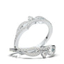 White Gold Vintage Curved Tiara Band