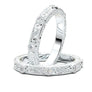 White Gold Vintage Filigree Bezel Set Band