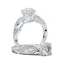White Gold Floral Vintage Filigree Ring