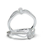 White Gold Vintage Curved Pear Motif Band