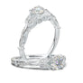 White Gold Floral Infinity Twist Ring