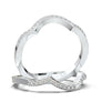 White Gold Twisted U Shape Wedding Band